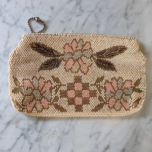 30's Antique Delicate Hand Beaded Coin Purse